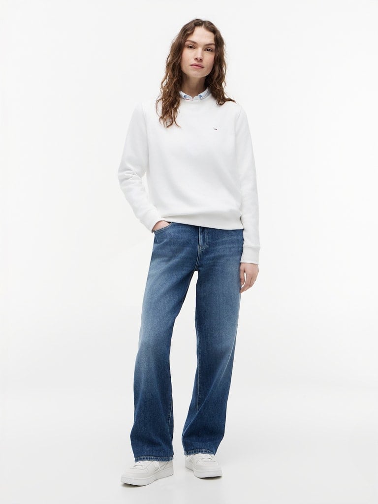 Flag Embroidery Brushed Fleece Sweatshirt