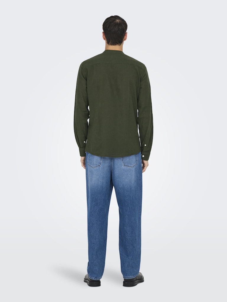 ONSCAIDEN LIFE LS LINEN BLEND MAO NOOS