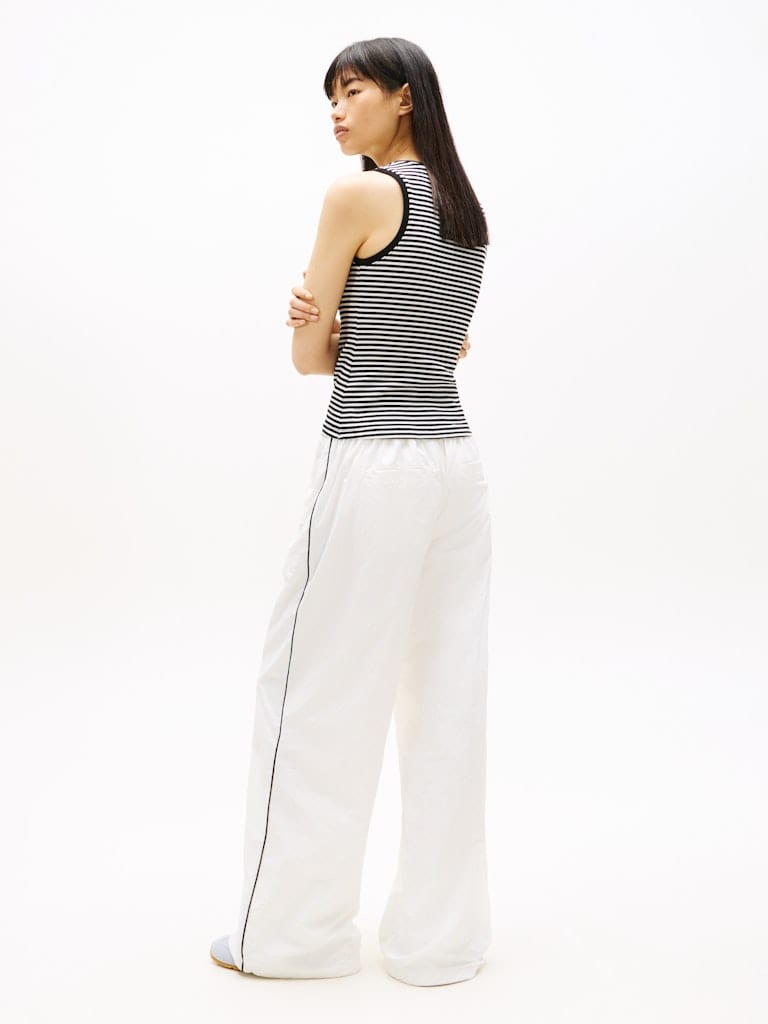 Ribbed Slim Scoop Neck Tank Top