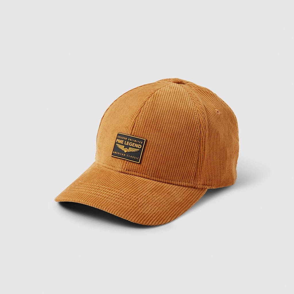 Corduroy Cap With Rubber Badge