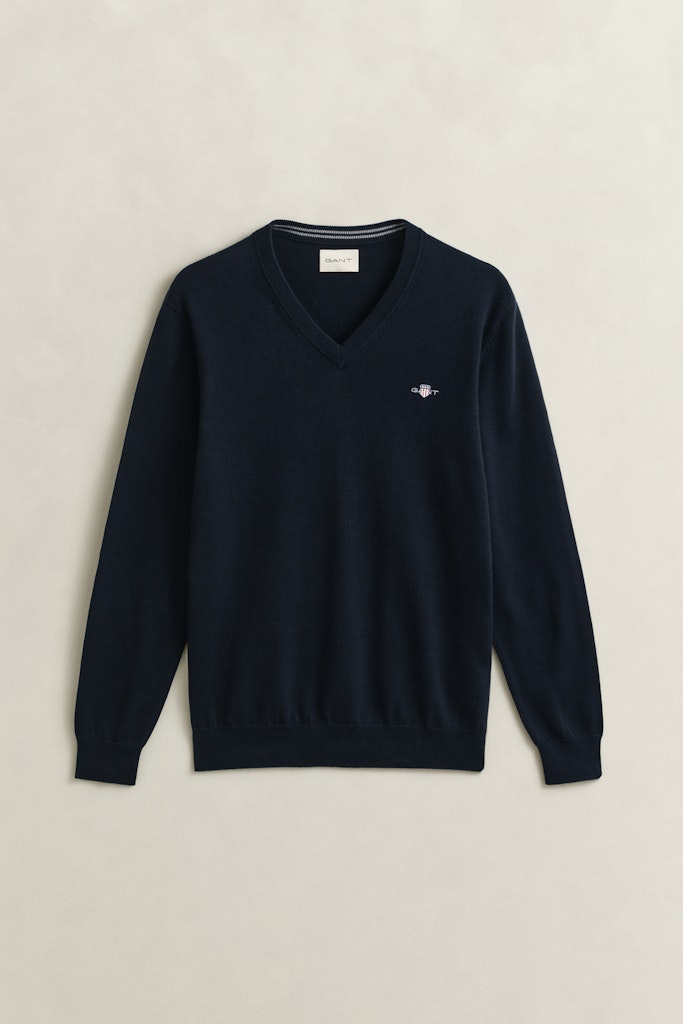 Klassischer V-Neck Pullover aus Baumwolle