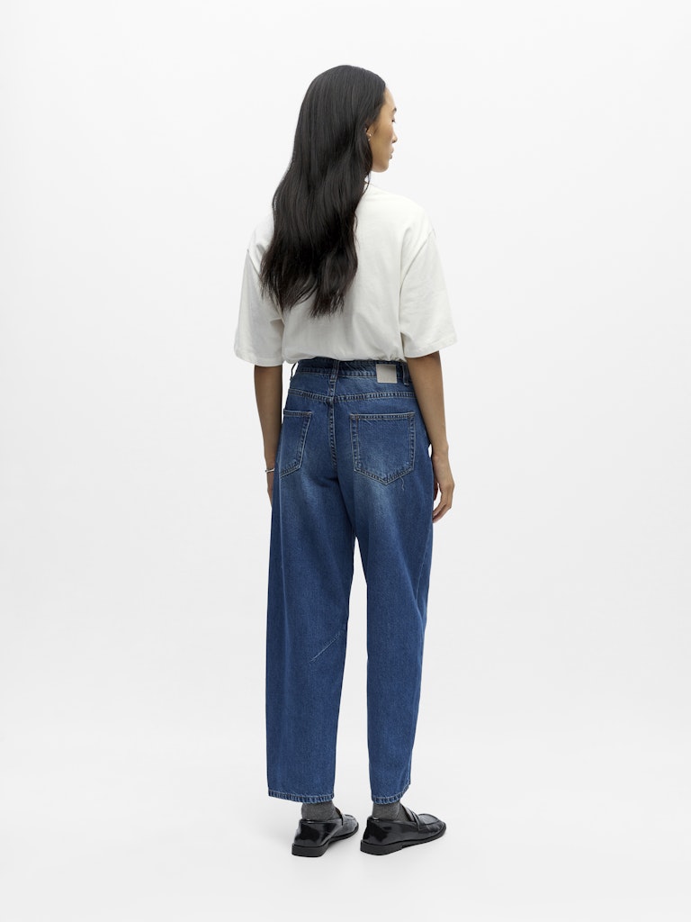 OBJMIU ZOE MW BARREL ANKLE JEANS NOOS