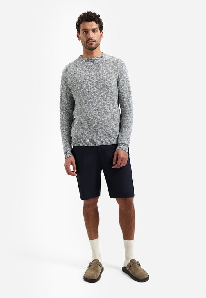 Pullover Crewneck Melange With Linen