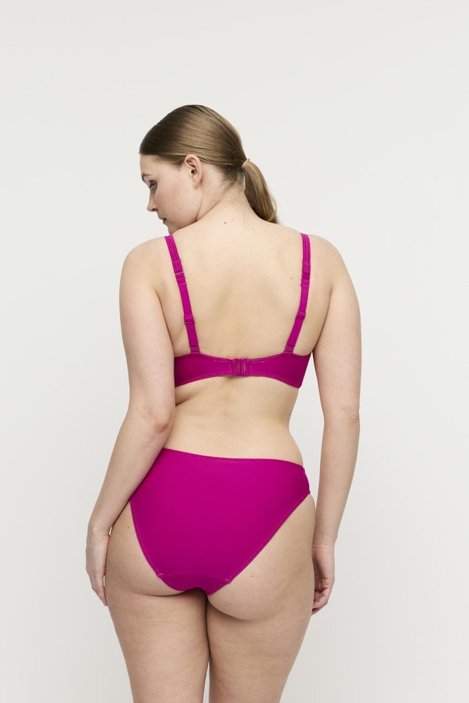 UVITA Deep Magenta Unterlegtes Bikini-Top tief.