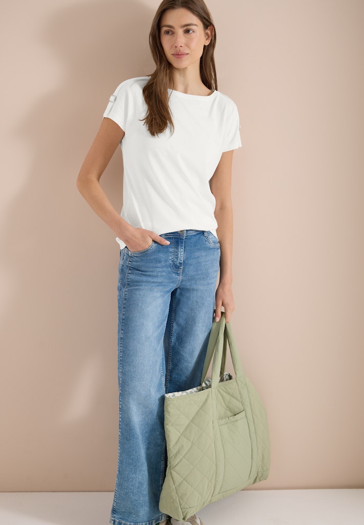 Kurzarm Shirt mit Schnallendetail