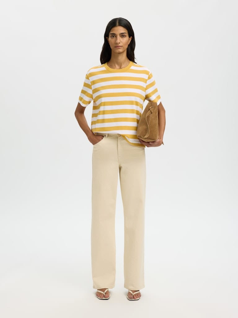 SLWESSENTIAL SS STRIPED BOXY TEE NOOS