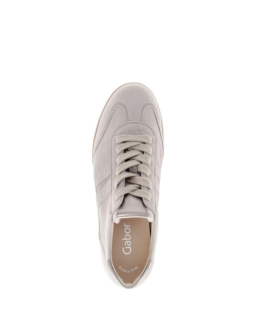 Sneaker low Materialmix Leder beige