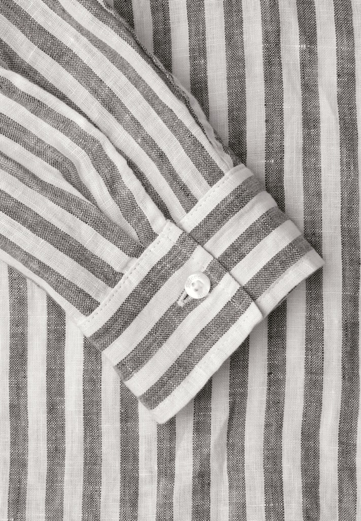 Langarm Hemdbluse aus Leinen