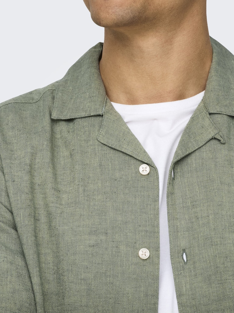 ONSCAIDEN SS SOLID RESORT LINEN NOOS