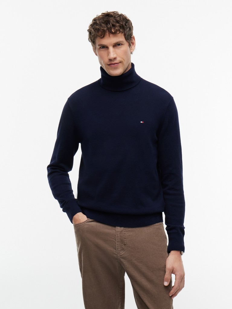 PIMA ORG CTN CASHMERE ROLL NECK