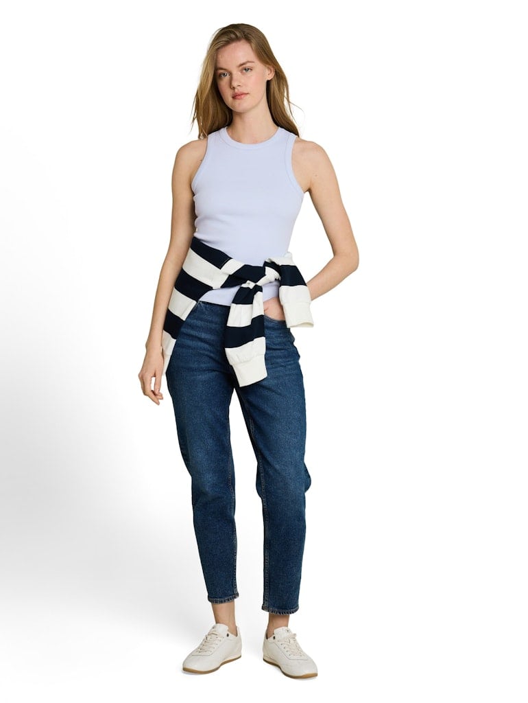 Slim Fit Top mit Rippstruktur