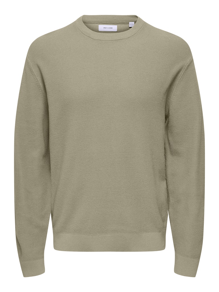 ONSTONY RLX 12 LS WAFFLE CREW KNIT NOOS
