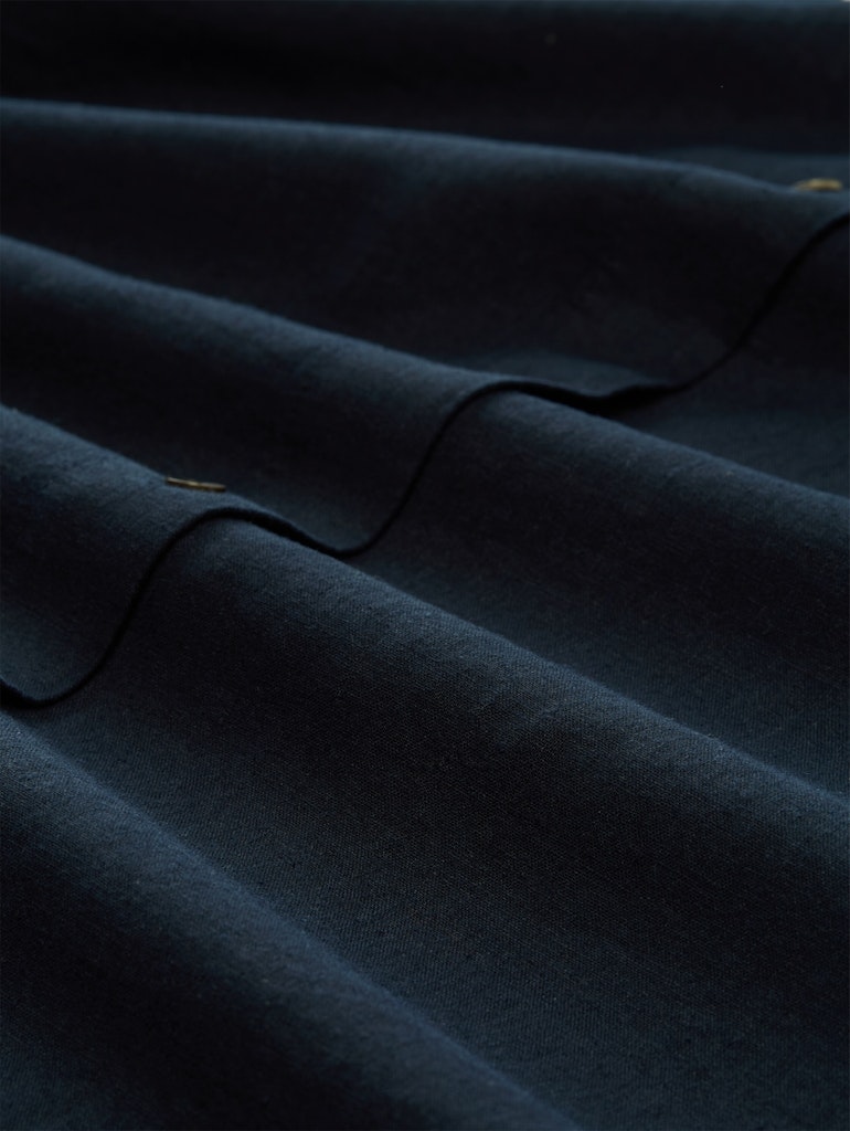 Oversize Hemdbluse mit Leinenanteil