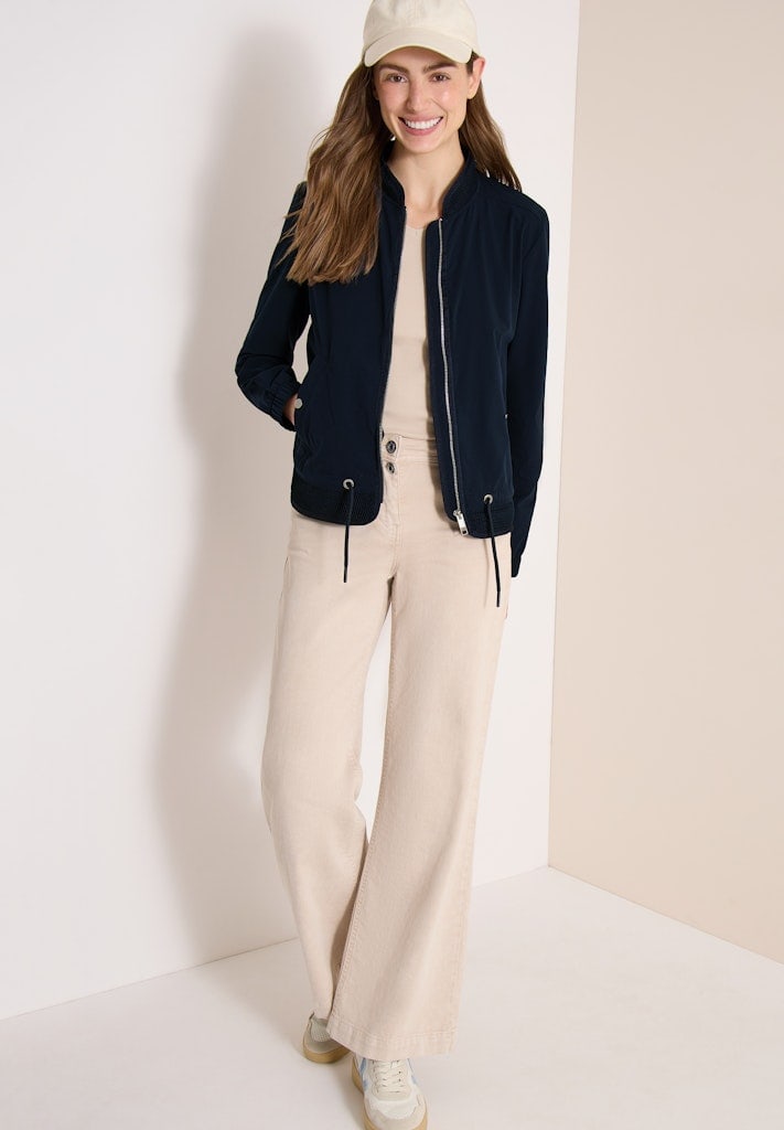 Blouson mit Tunnelzug und Mesh-Details