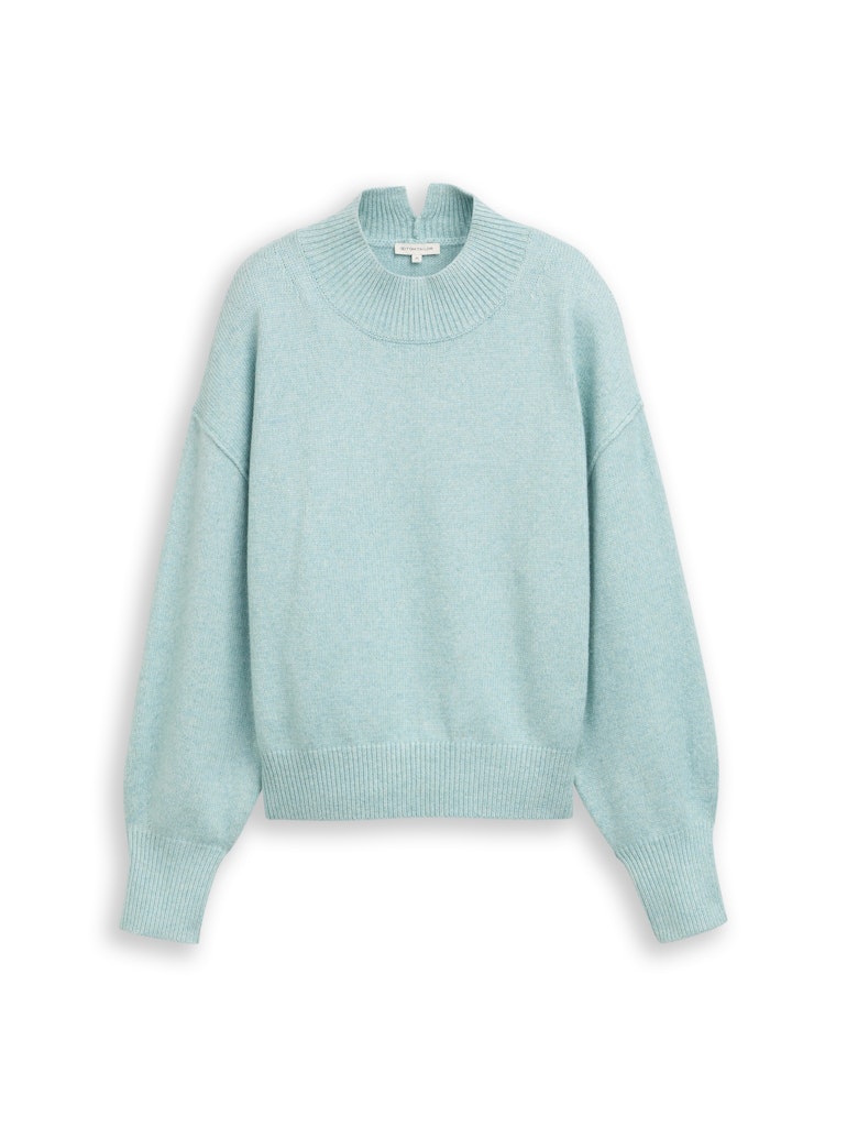 Oversize Strickpullover mit Stehkragen