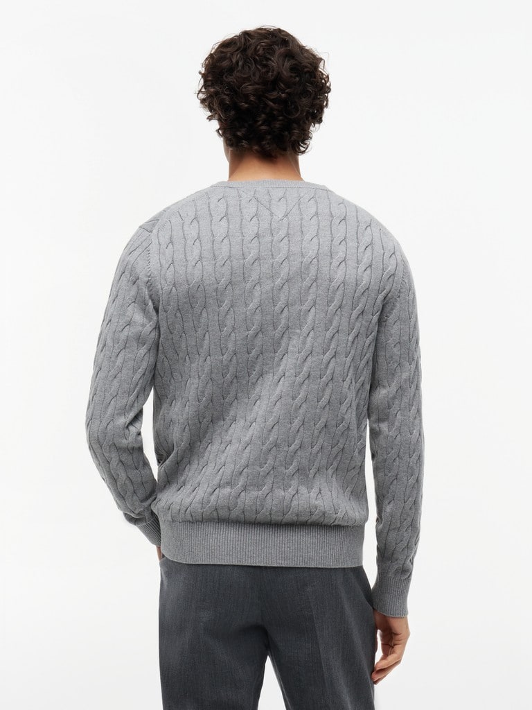 CLASSIC COTTON CABLE CREW NECK