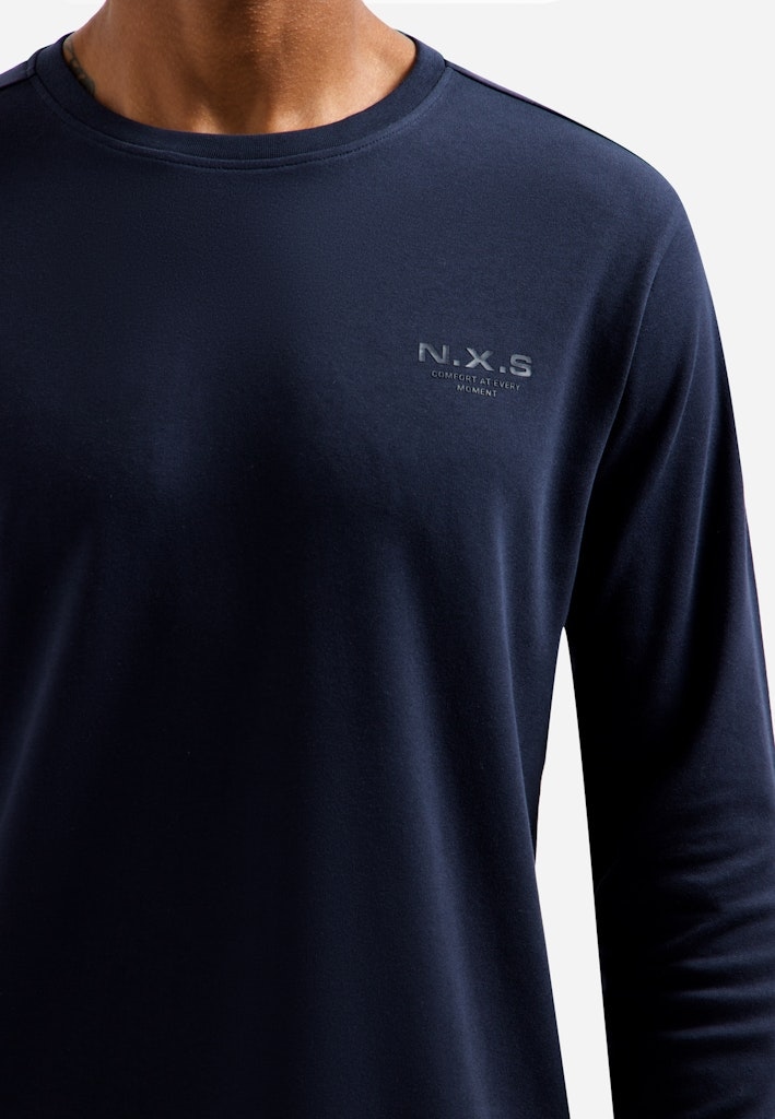 T-Shirt Long Sleeve Crewneck Solid Heavy Interlock