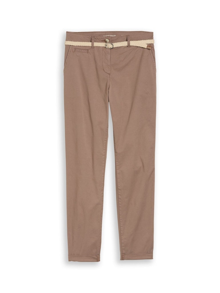 Slim Chino Hose mit Gürtel