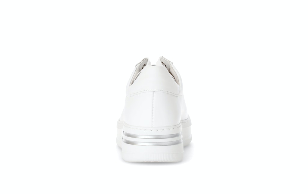 Sneaker low Materialmix Leder weiß