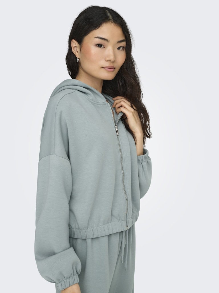 ONLSCARLETT L/S ZIP HOOD SWT NOOS
