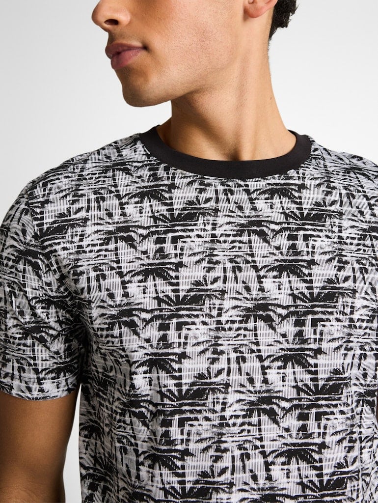 T-Shirt mit Palmenprint