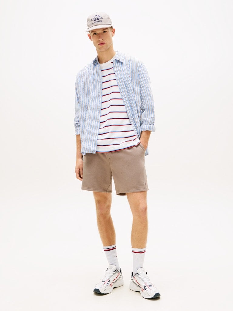 Tommy Flag Embroidery Sweat Shorts