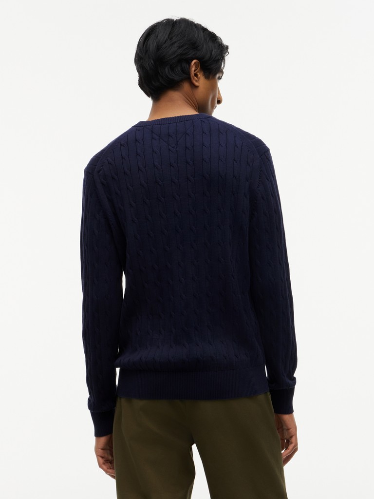 CLASSIC COTTON CABLE CREW NECK