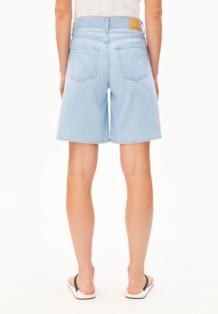 THAALINA MID WAIST DENIM SHORT