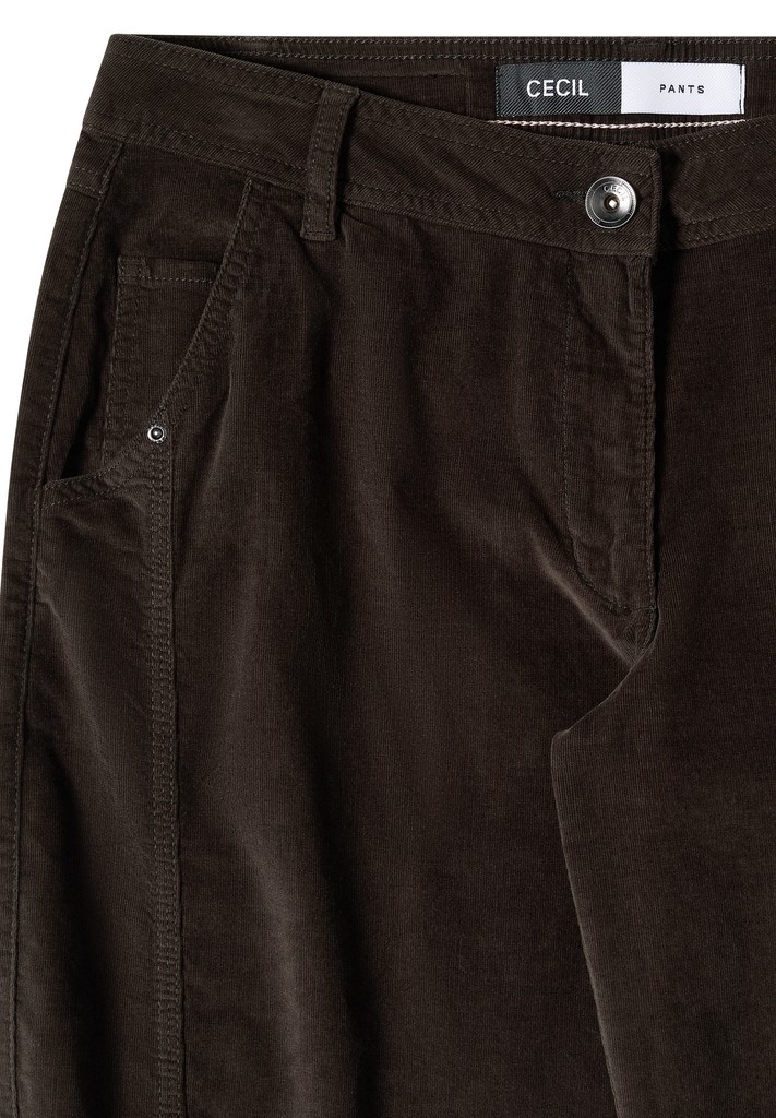 Mid Waist Barrel Leg Hose im Casual Fit