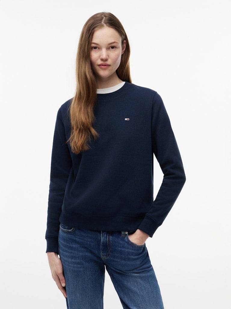 Flag Embroidery Brushed Fleece Sweatshirt