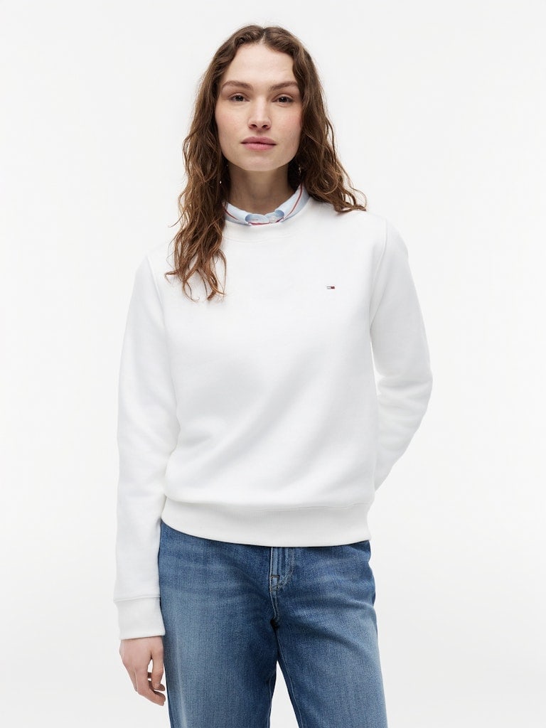 Flag Embroidery Brushed Fleece Sweatshirt