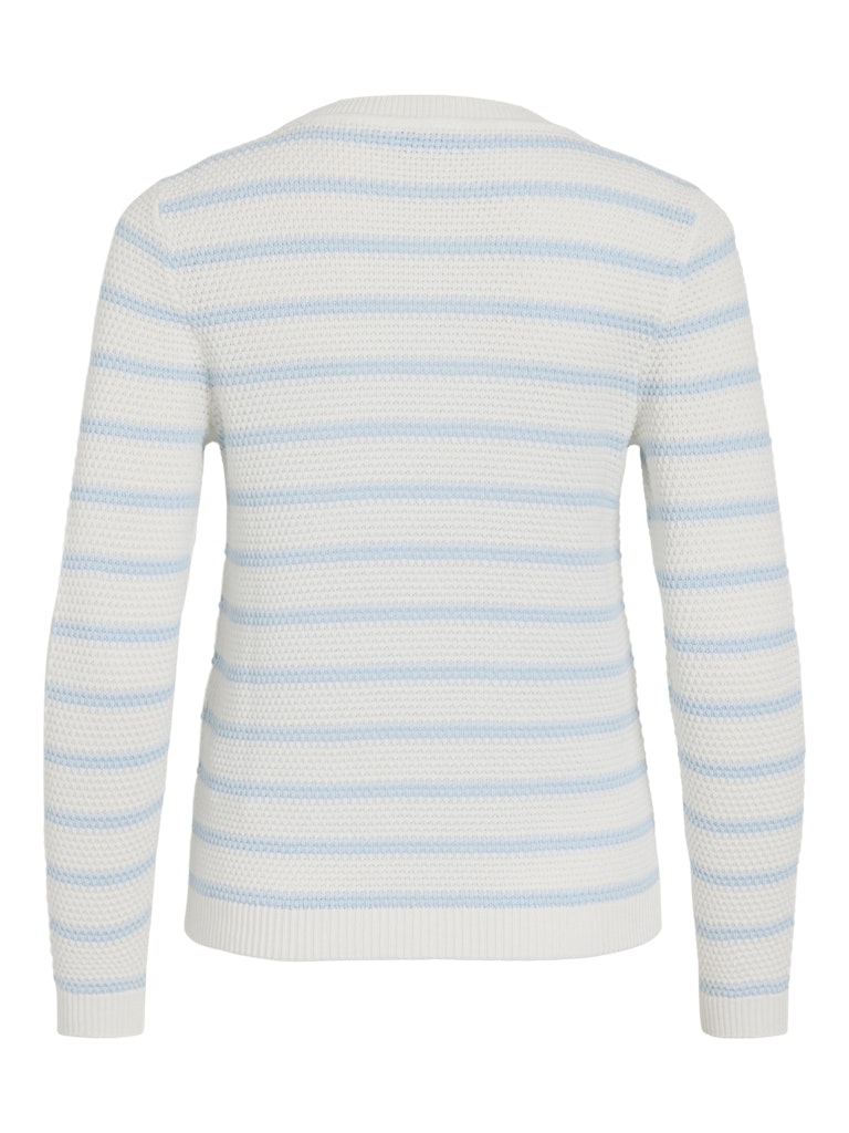 VIDALO O-NECK L/S STRIPE KNIT TOP- NOOS
