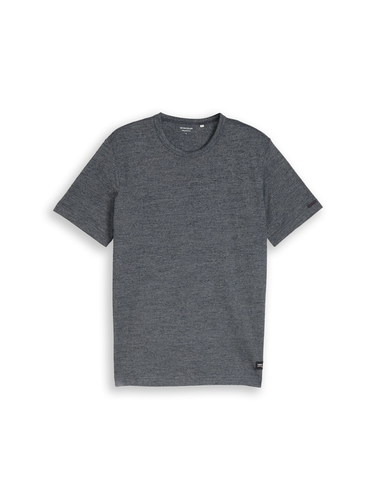 T-Shirt in Melange-Optik