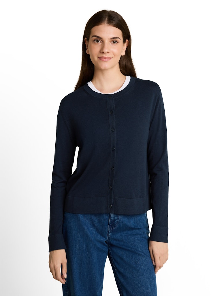 Cardigan mit Seidenanteil