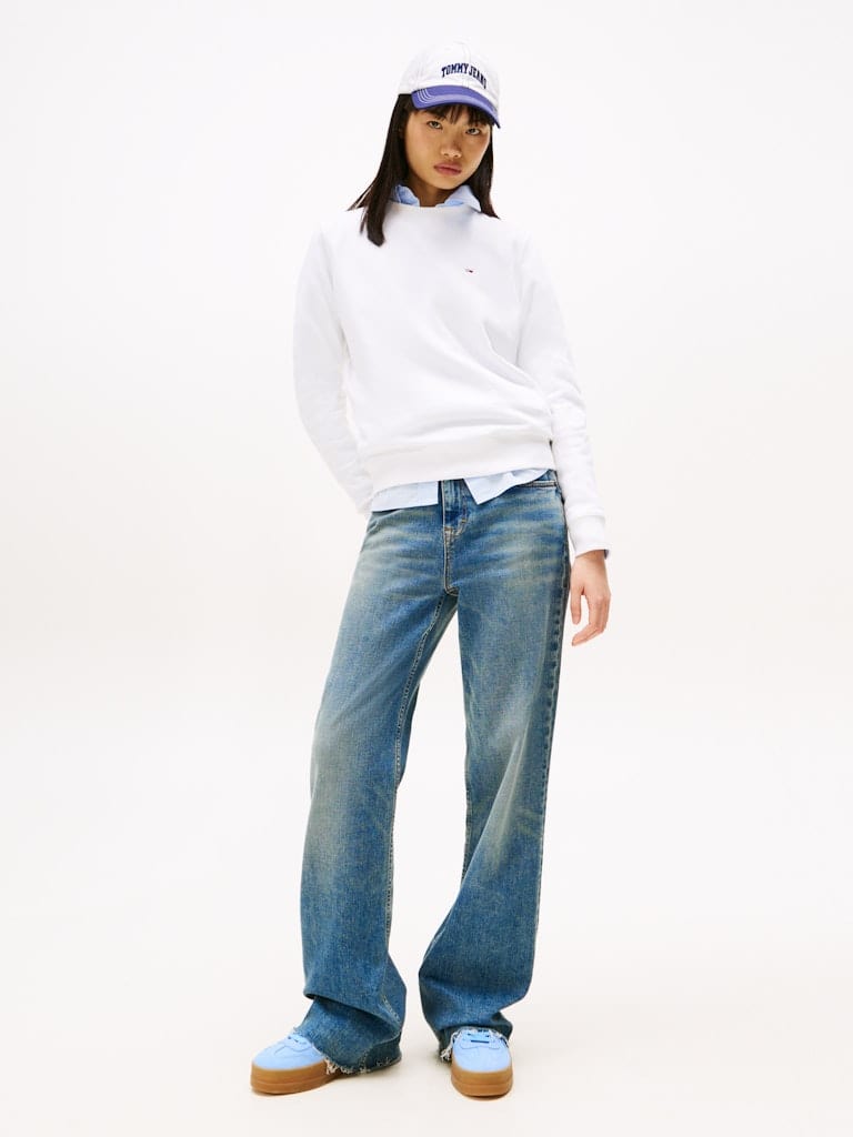 Flag Embroidery Brushed Fleece Sweatshirt