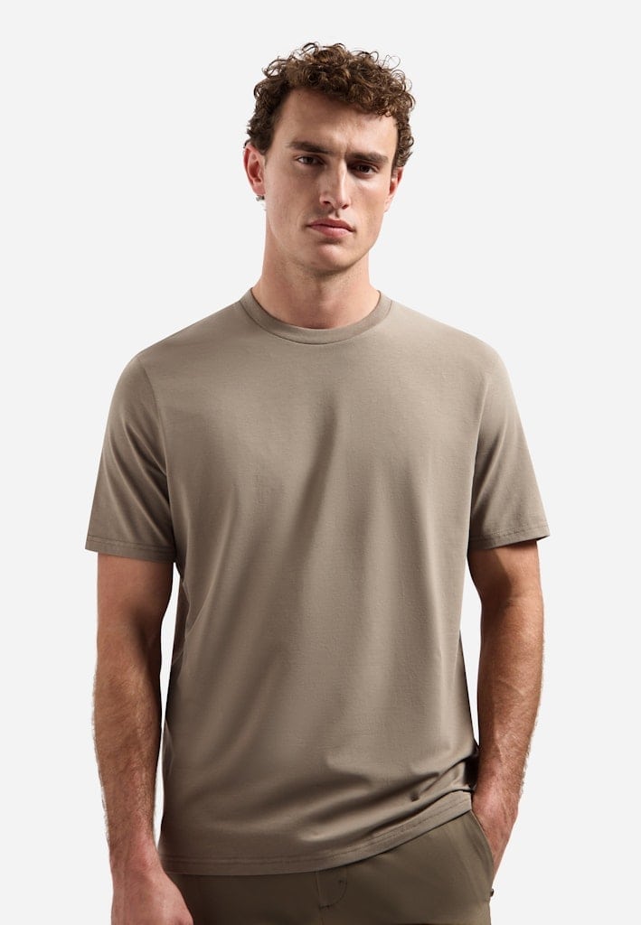 T-Shirt Crewneck Solid Basic Stretch