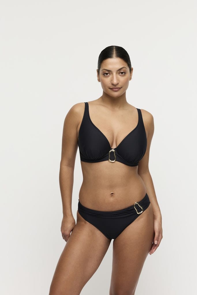UVITA schwarz Unterlegtes Bikini-Top tief.