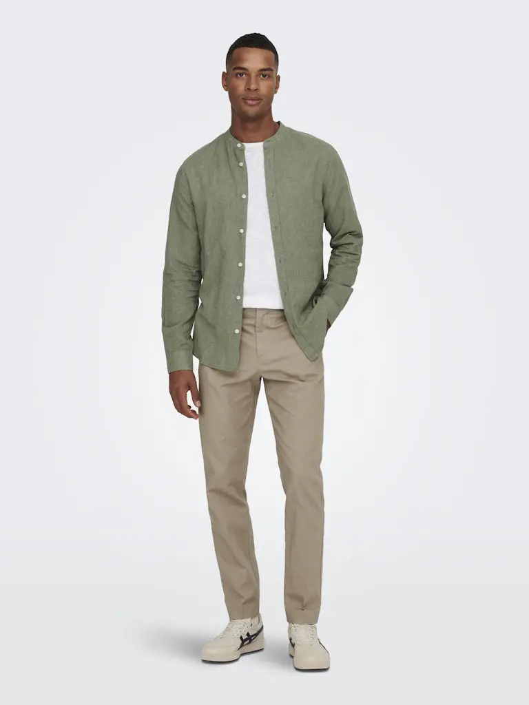 ONSCAIDEN LIFE LS LINEN BLEND MAO NOOS