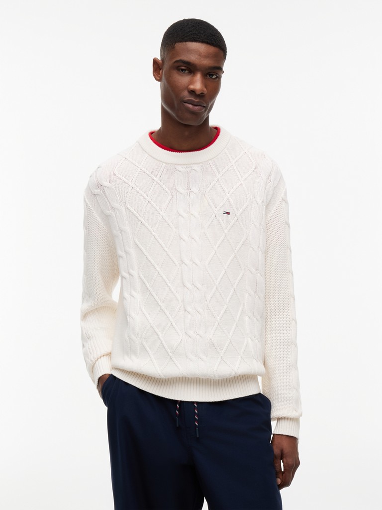 TJM REG CABLE KNIT SWEATER