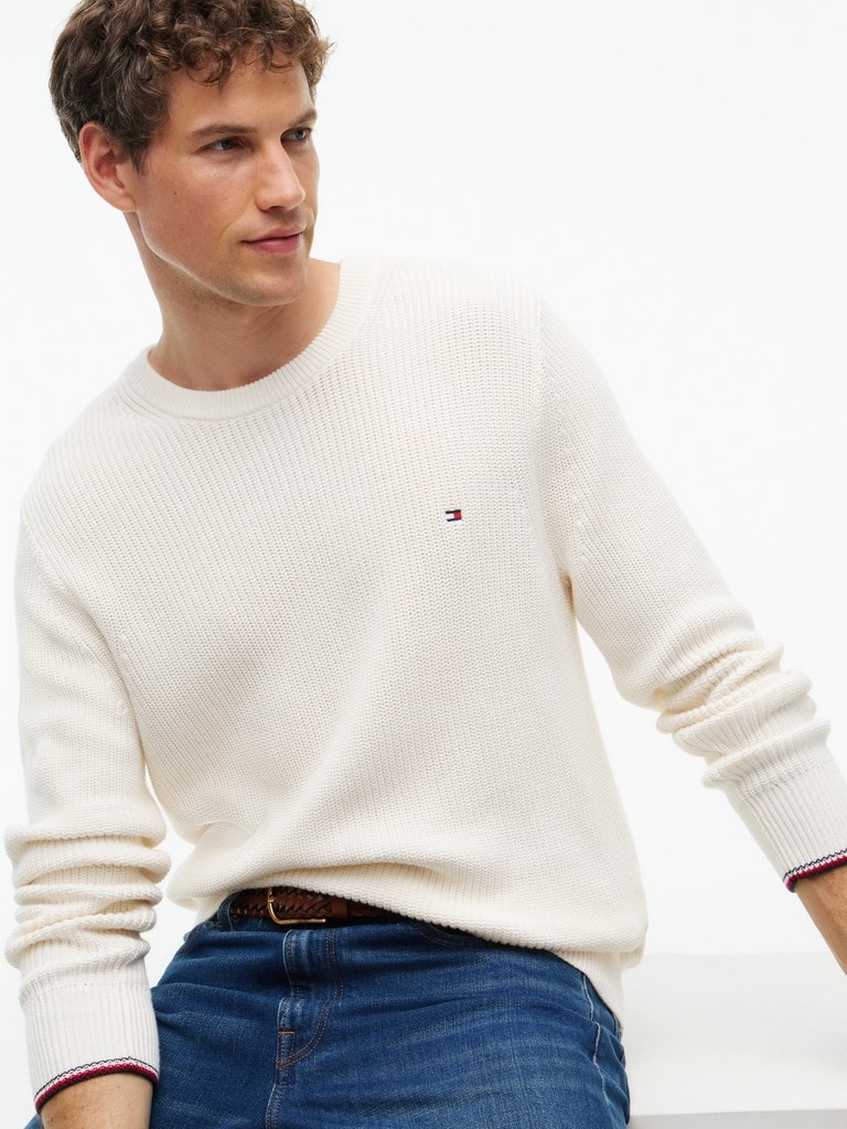 RWB RIB CREW NECK