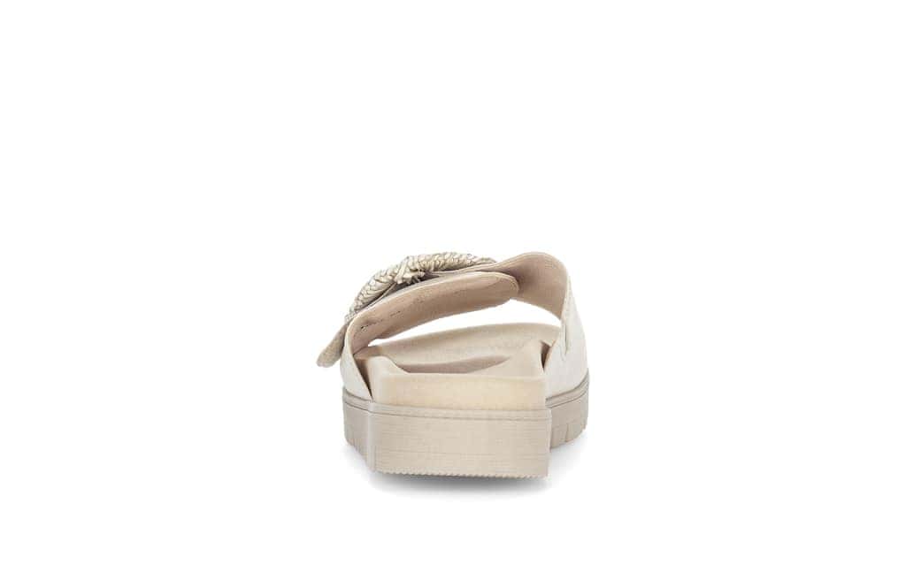 Pantoletten Glattleder beige