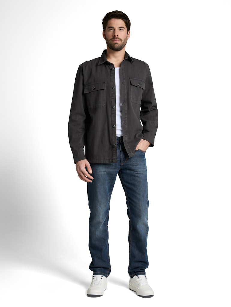 Overshirt im Washed-Look