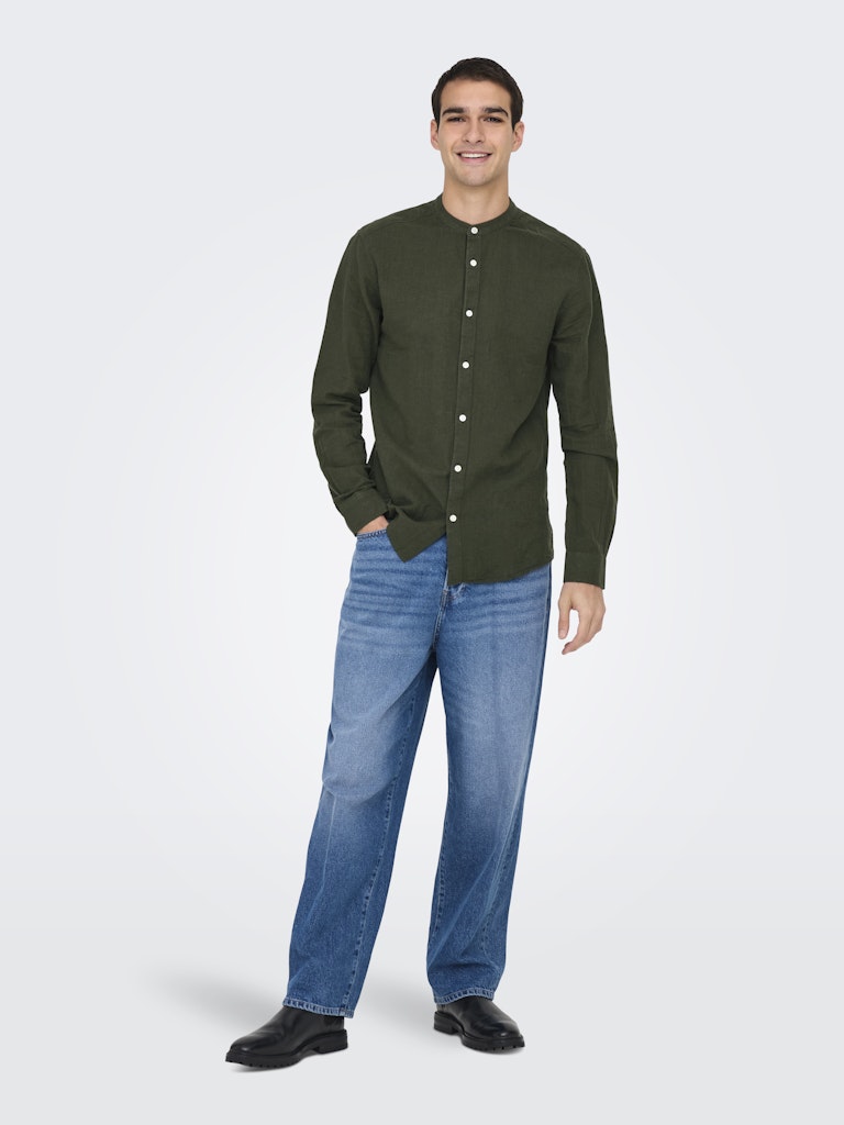 ONSCAIDEN LIFE LS LINEN BLEND MAO NOOS