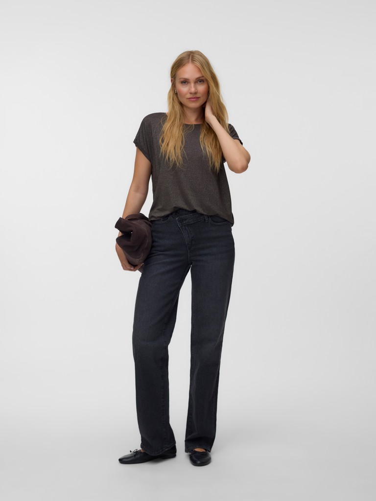 VMLAVA GLITTER SS TOP STRIPE LX JRS NOOS