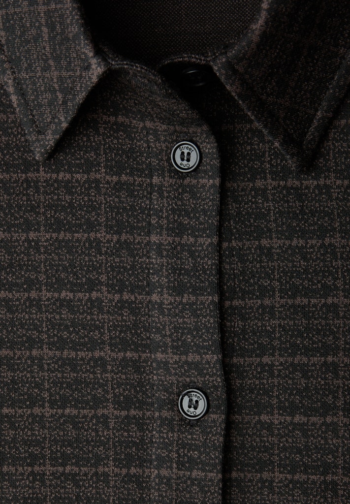 Karierte Jacquard Hemdbluse