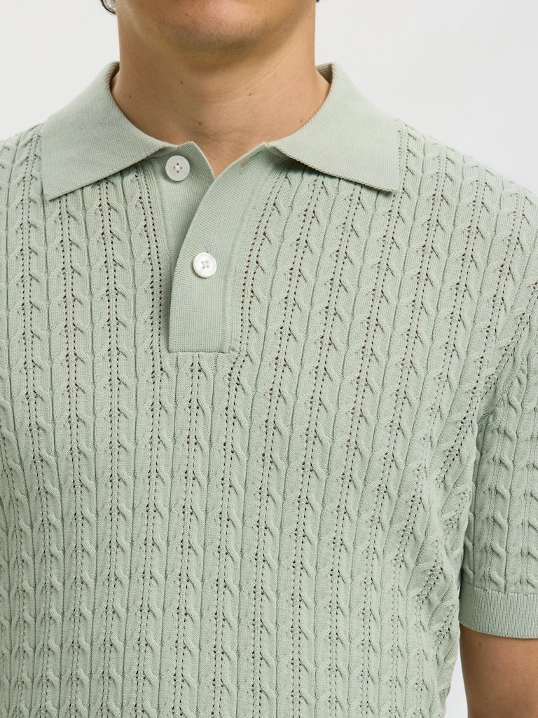 SLHMATTIS SS KNIT NEW CABLE POLO