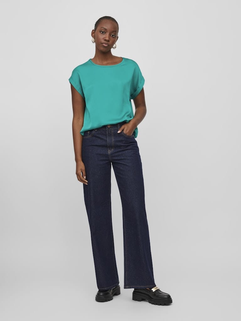 VIELLETTE S/S SATIN TOP - NOOS