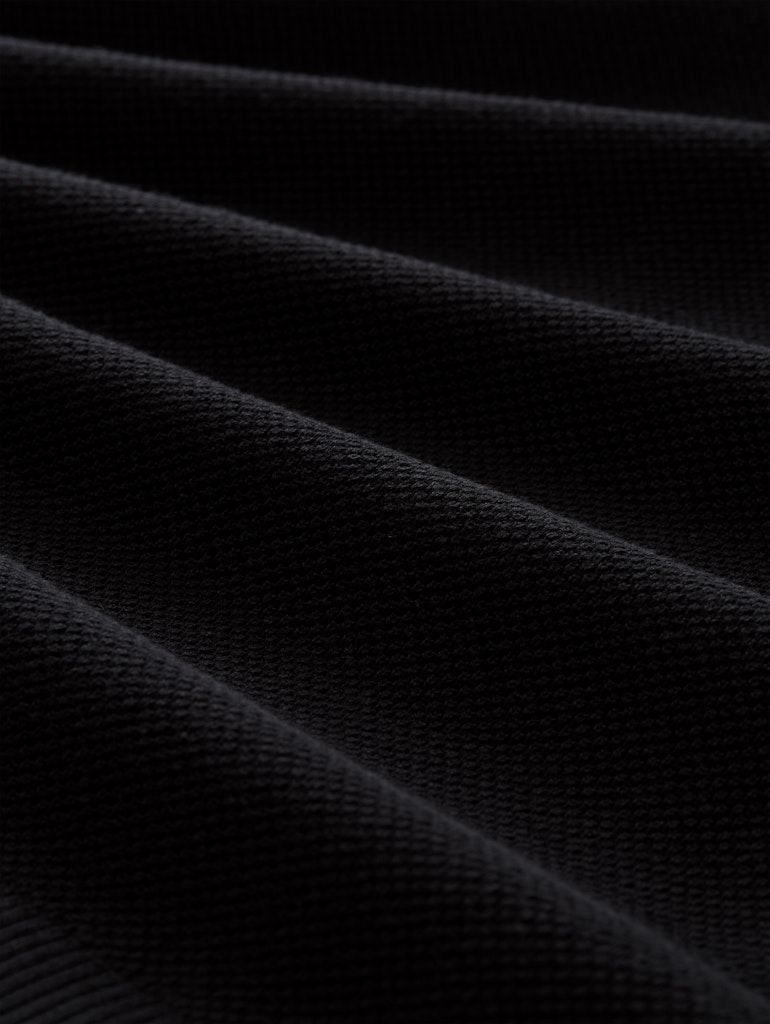 Piqué Strick-Poloshirt aus Baumwolle
