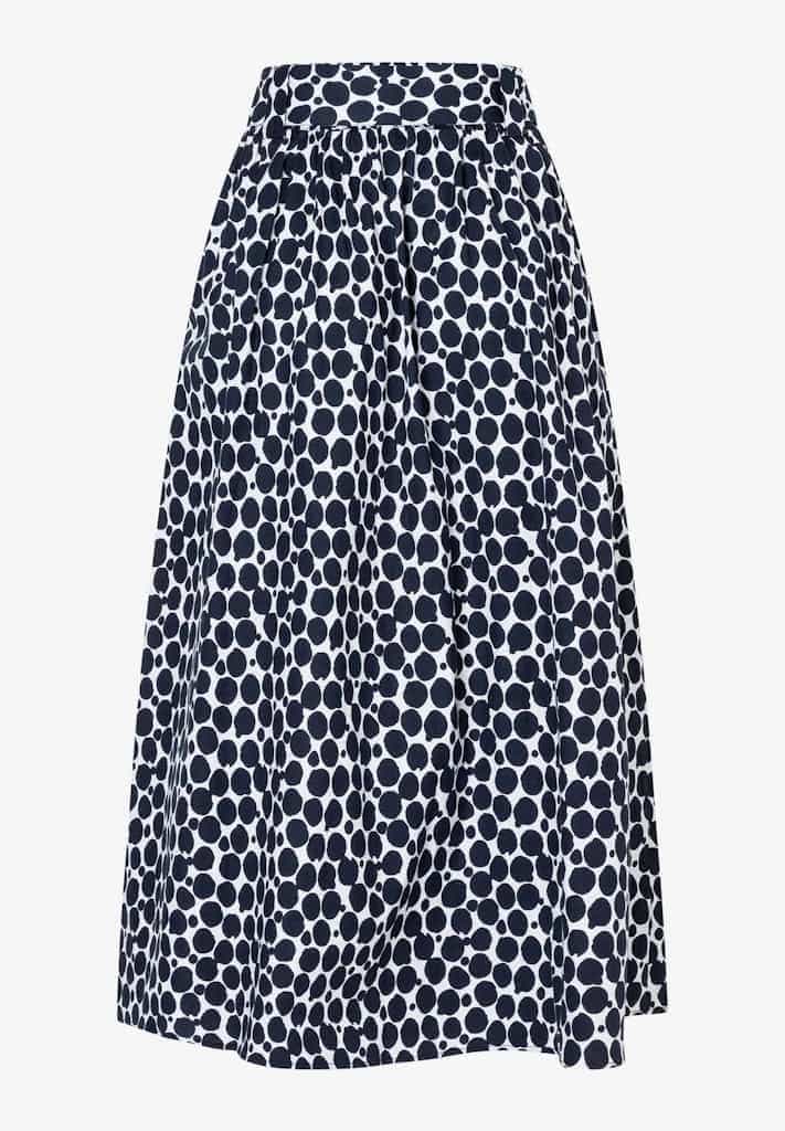 Baumwollrock mit Tupfenprint