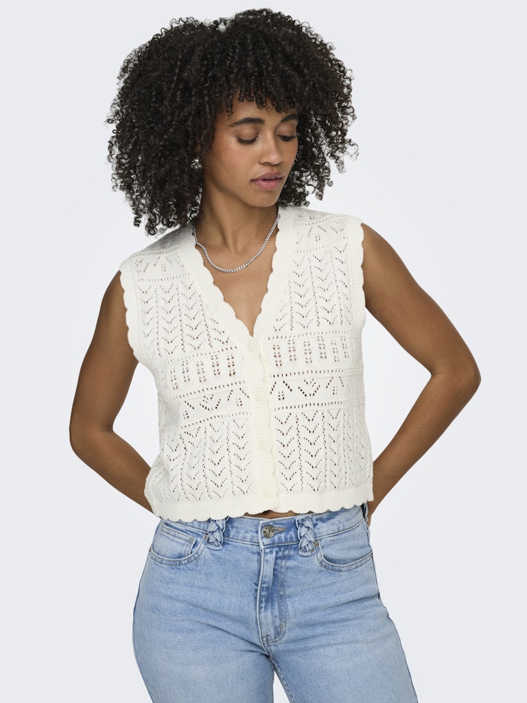ONLIRINA V-NECK BUTTON VEST KNT NOOS